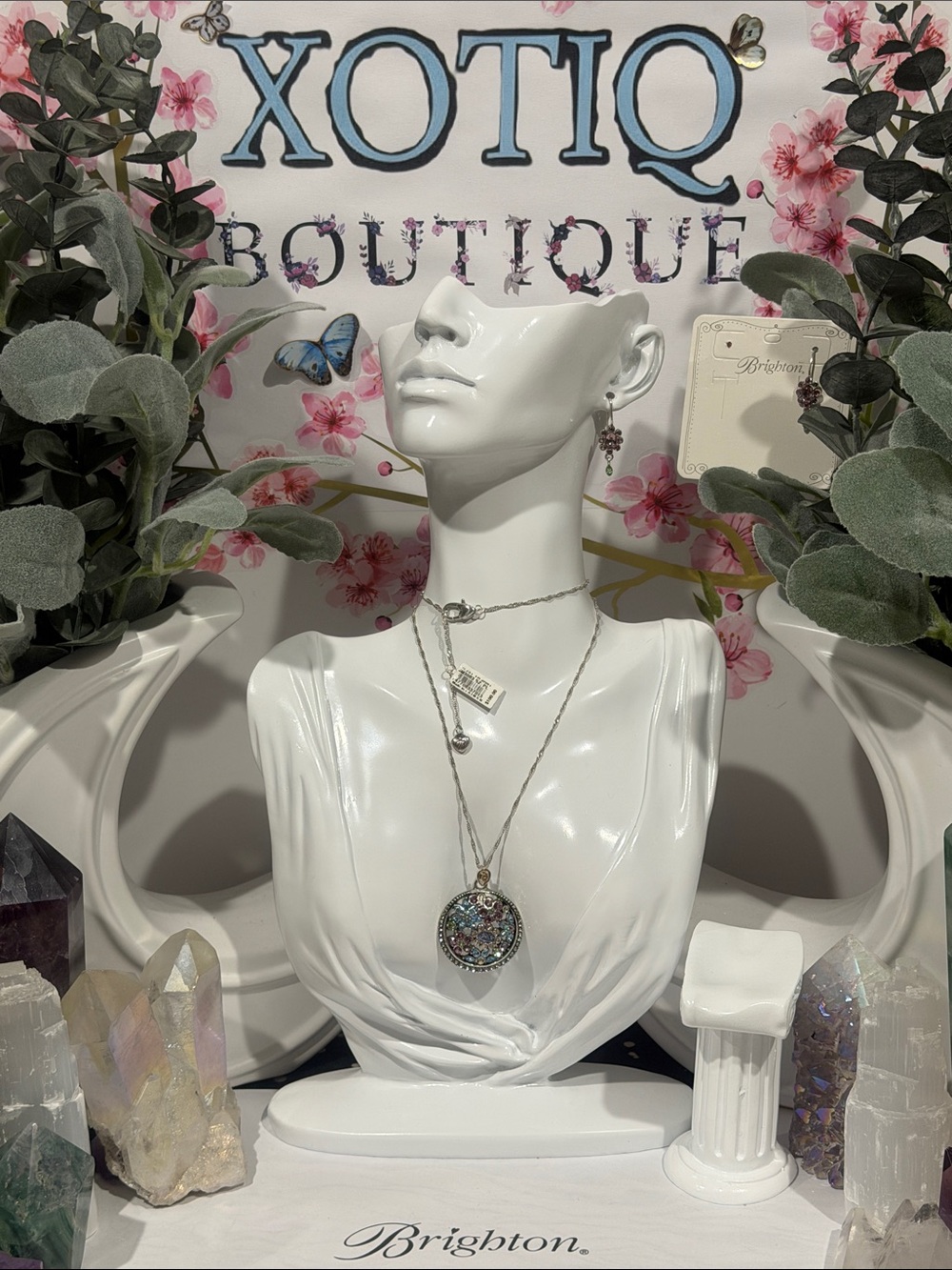 🌸🆕💐NWT RARE BRIGHTON VINTAGE SWAROVSKI CRYSTAL ‘TRUST YOUR JOURNEY’ SET!